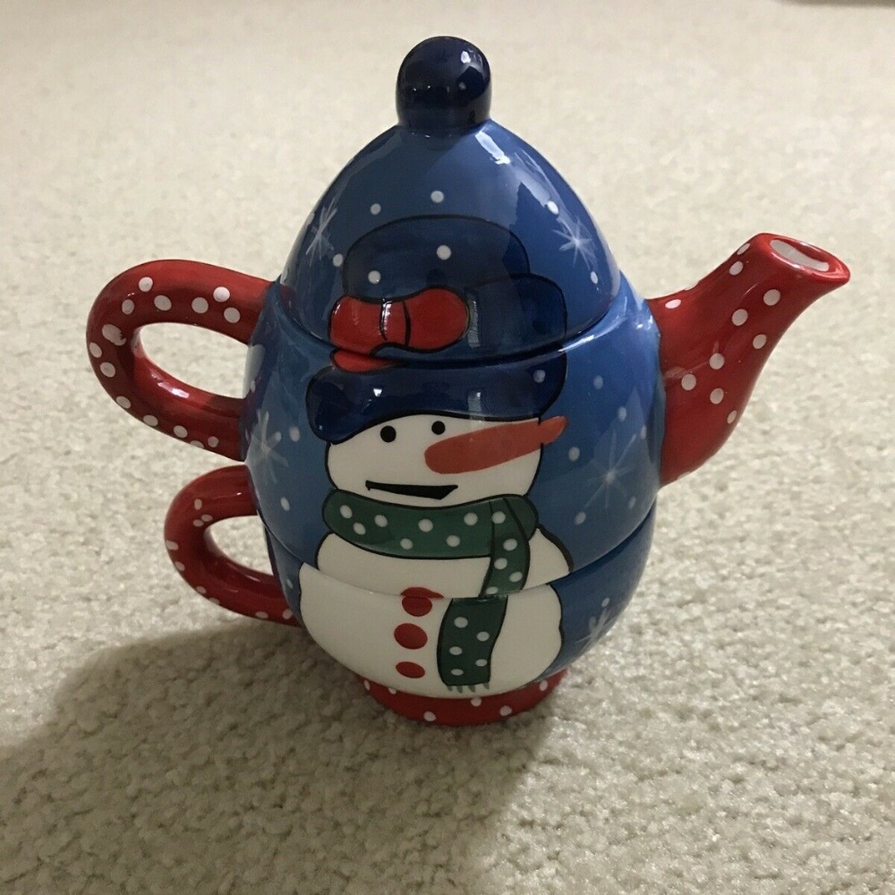 Bella Casa By Ganz 3 pc. stackable Snowman ceramic